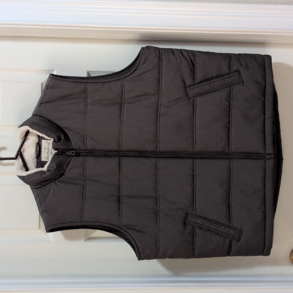 Weatherproof Men's Brown/Gray Fleece Lined Puffer Vest Size XXL